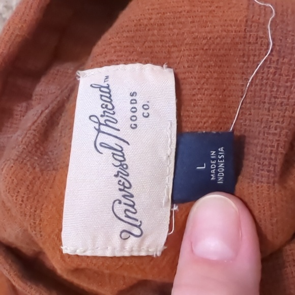 Orange Plaid Button-Up Shirt - Picture 8 of 8